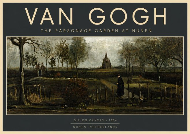Van Gogh The Parsonage Garden at Nunen No5 - Plakat