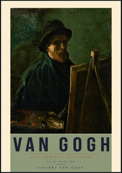 Van Gogh Self-portrait with Easel No4 - Plakat