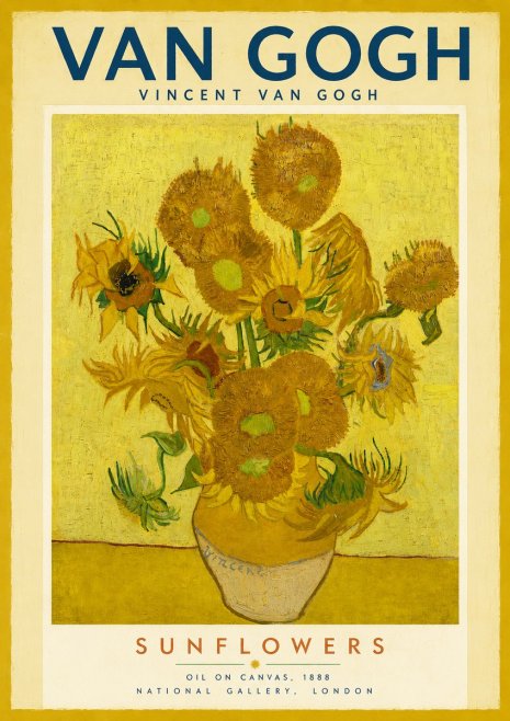 Van Gogh Sunflowers No4 - Plakat