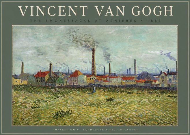 Van Gogh The Smokestacks at Asnières No2 - Plakat