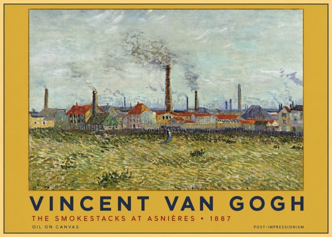 Van Gogh The Smokestacks at Asnières No3 - Plakat