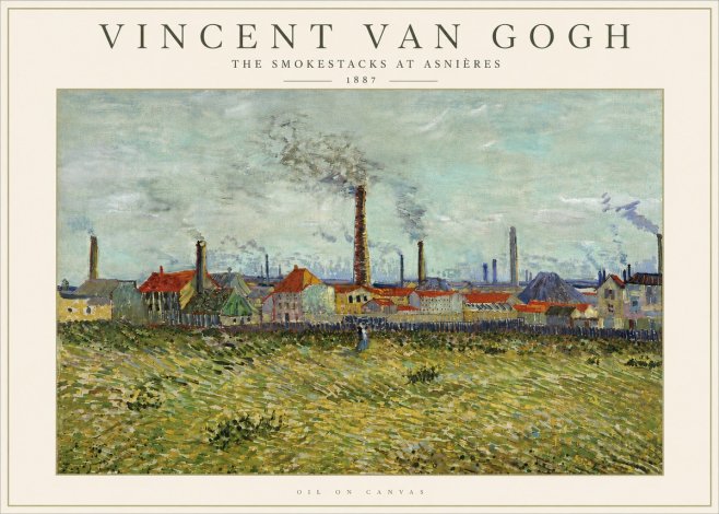 Van Gogh The Smokestacks at Asnières No4 - Plakat