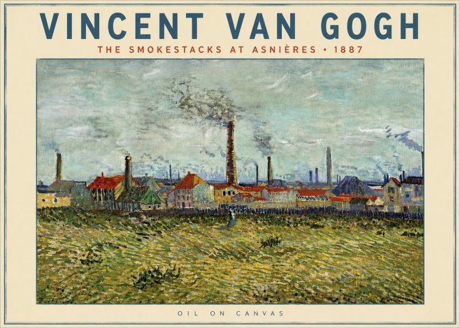 Van Gogh The Smokestacks at Asnières No5 - Plakat