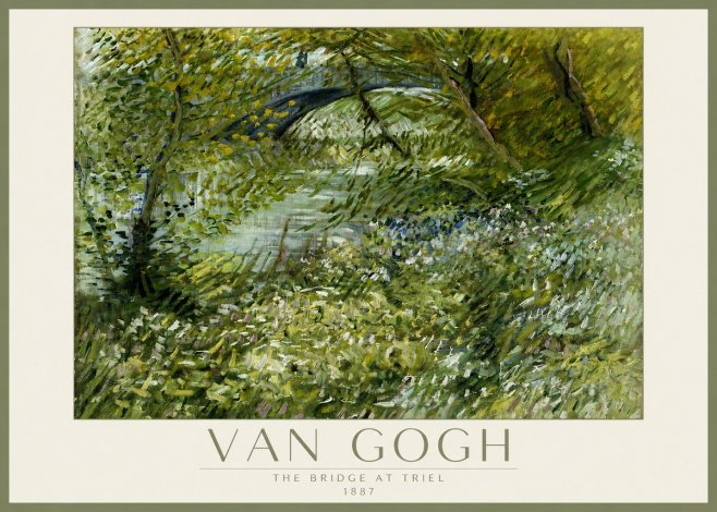Van Gogh The Bridge at Triel No2 - Plakat