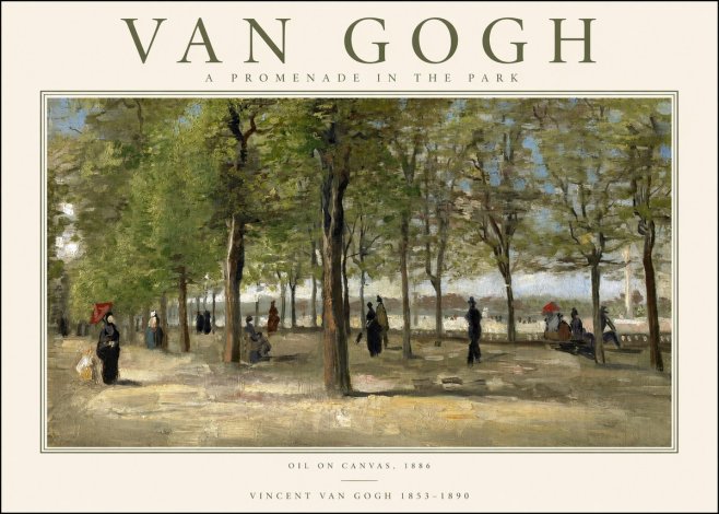 Van Gogh A Promenade in the Park No1 - Plakat