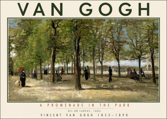 Van Gogh A Promenade in the Park No4 - Plakat