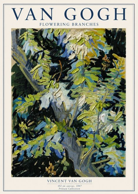 Van Gogh Flowering Branches No3 - Plakat