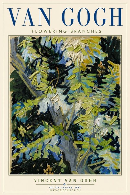 Van Gogh Flowering Branches No4 - Plakat