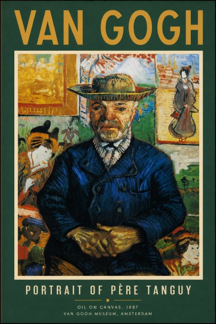 Van Gogh Portrait of Père Tanguy II No2 - Plakat