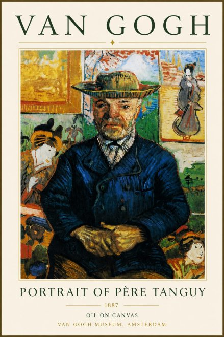 Van Gogh Portrait of Père Tanguy No4 - Plakat
