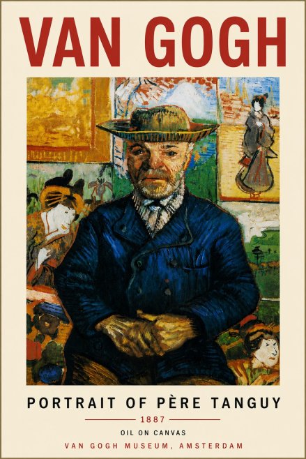 Van Gogh Portrait of Père Tanguy No6 - Plakat