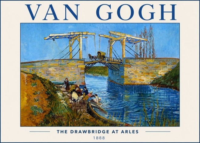 Van Gogh The Drawbridge at Arles No3 - Plakat