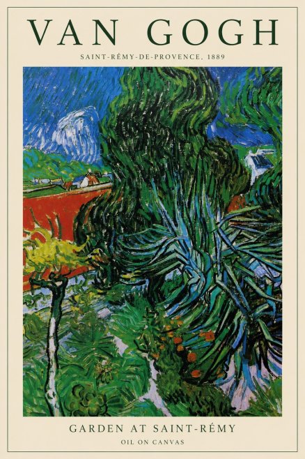 Van Gogh Garden at Saint-rémy No1 - Plakat