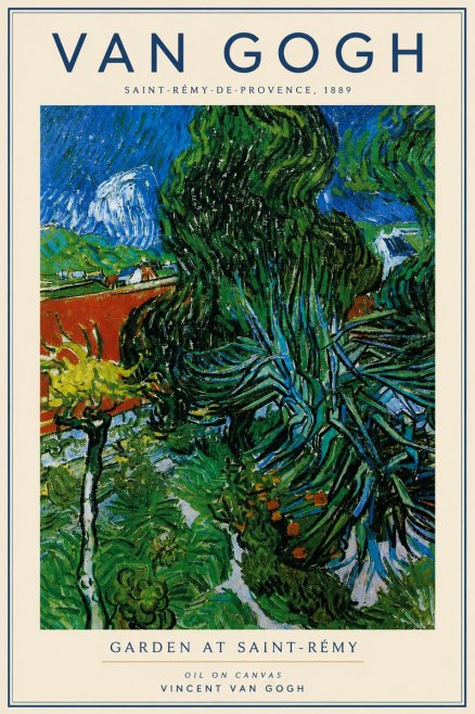 Van Gogh Garden at Saint-rémy No4 - Plakat