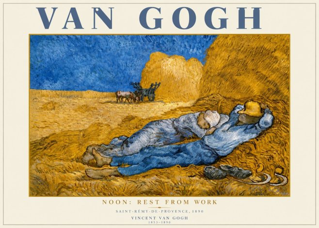 Van Gogh Noon: Rest from Work No4 - Plakat