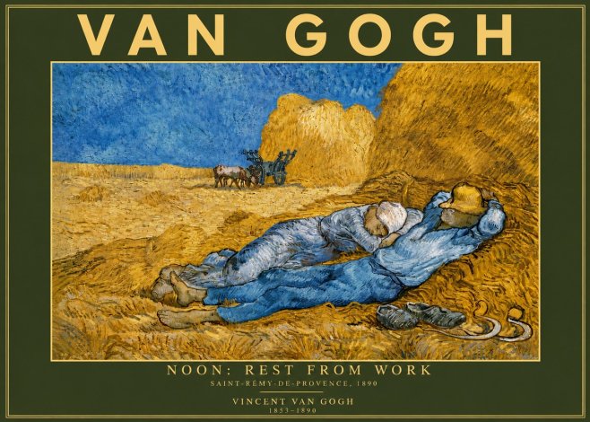 Van Gogh Noon: Rest from Work No5 - Plakat