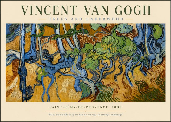 Van Gogh Trees and Underwood No5 - Plakat