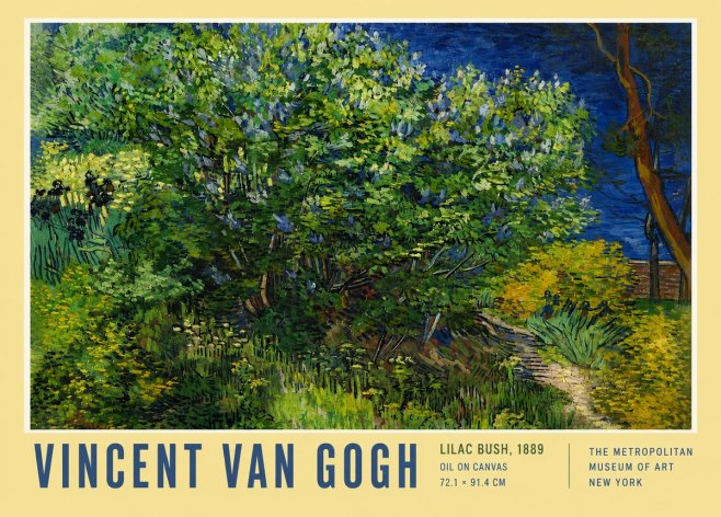 Van Gogh Lilac Bush No4 - Plakat