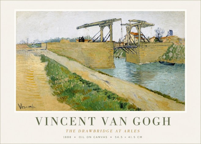 Van Gogh The Drawbridge at Arles No5 - Plakat