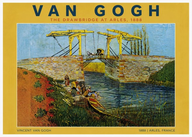 Van Gogh The Drawbridge at Arles III No2 - Plakat
