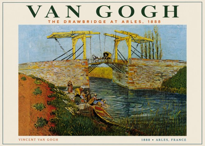 Van Gogh The Drawbridge at Arles III No4 - Plakat