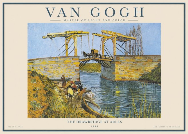 Van Gogh The Drawbridge at Arles No1 - Plakat