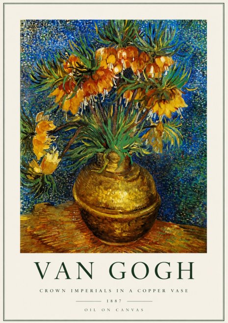 Van Gogh Crown Imperials in a Copper Vase No3 - Plakat