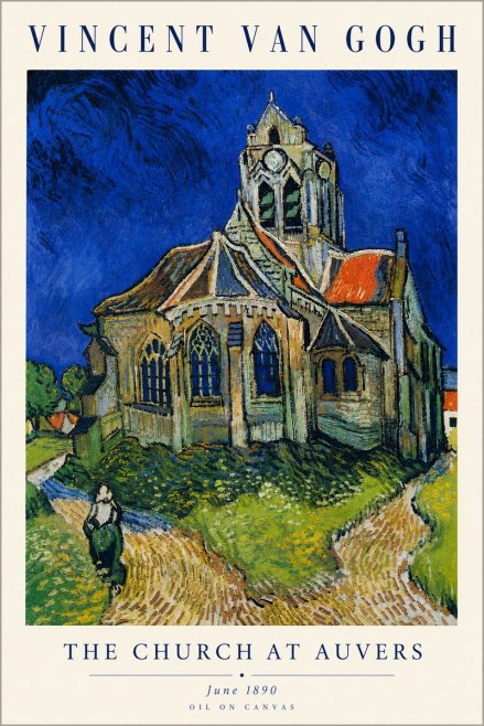Van Gogh The Church at Auvers II No4 - Plakat