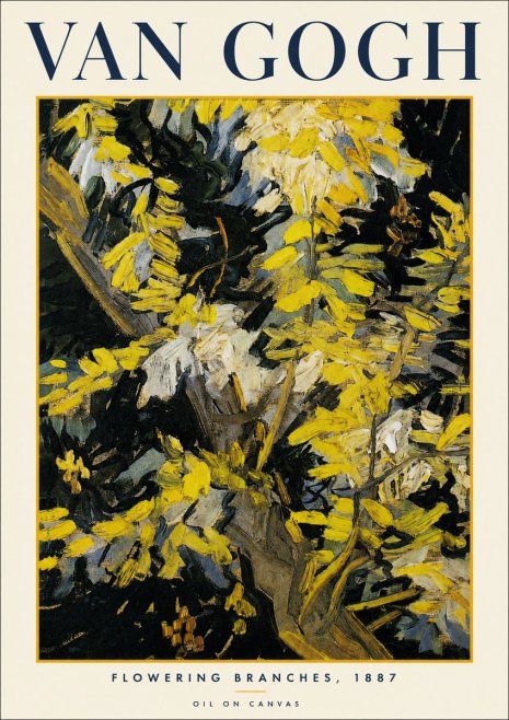 Van Gogh Flowering Branches, 1887 No3 - Plakat