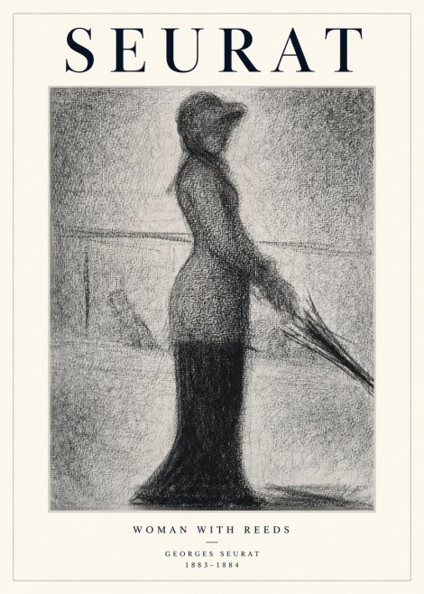 Seurat Woman with Reeds No1 - Plakat