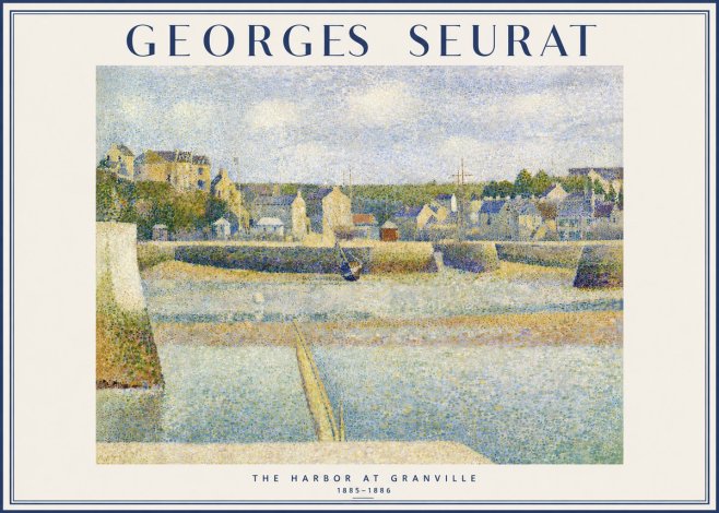Seurat The Harbor at Granville No3 - Plakat