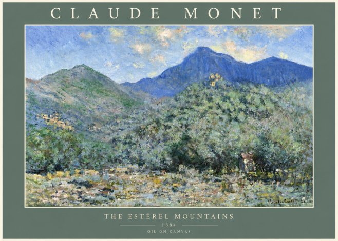 Monet The Estérel Mountains No4 - Plakat