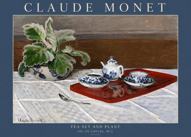 Monet Tea Set and Plant No2 - Plakat