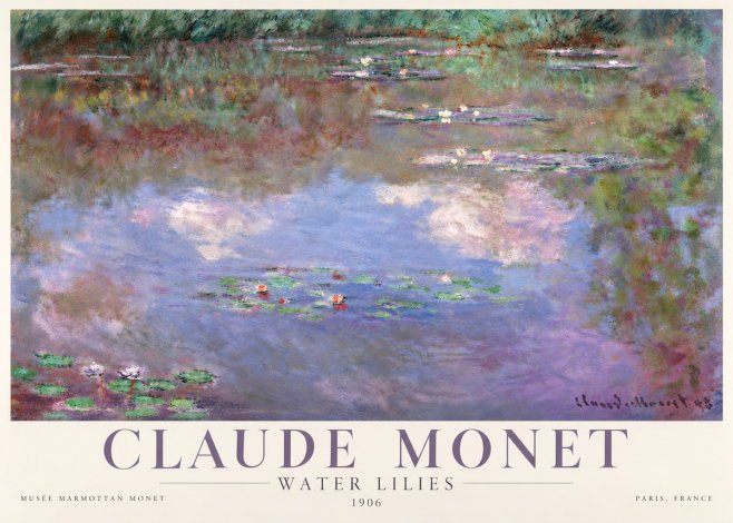 Monet Water Lilies VI No4 - Plakat