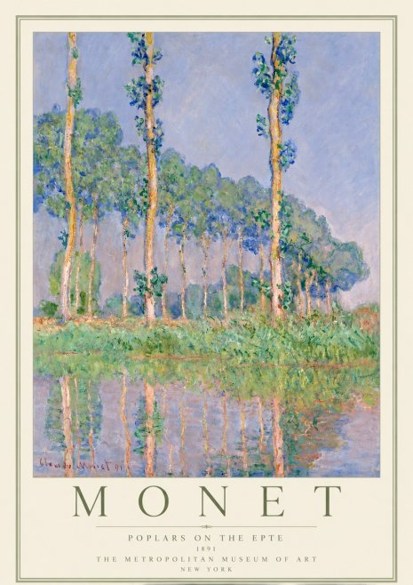 Monet Poplars on the Epte No2 - Plakat