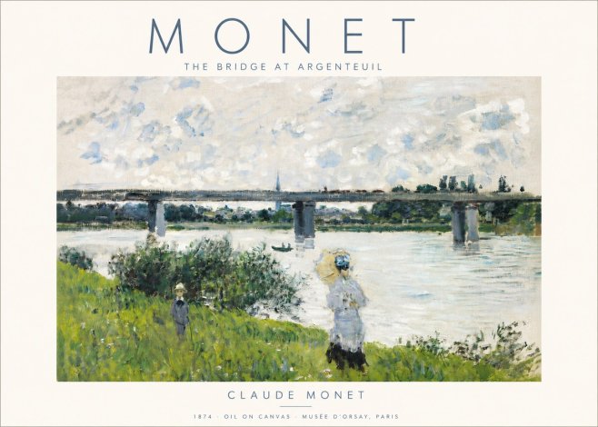Monet The Bridge at Argenteuil II No4 - Plakat