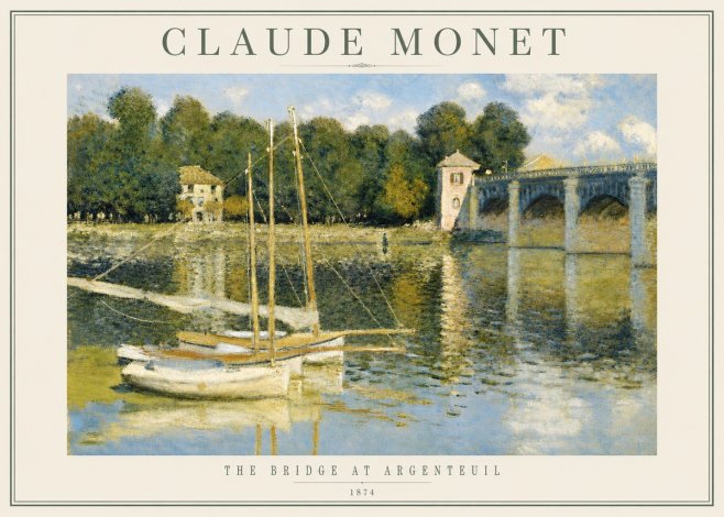 Monet The Bridge at Argenteuil III No3 - Plakat