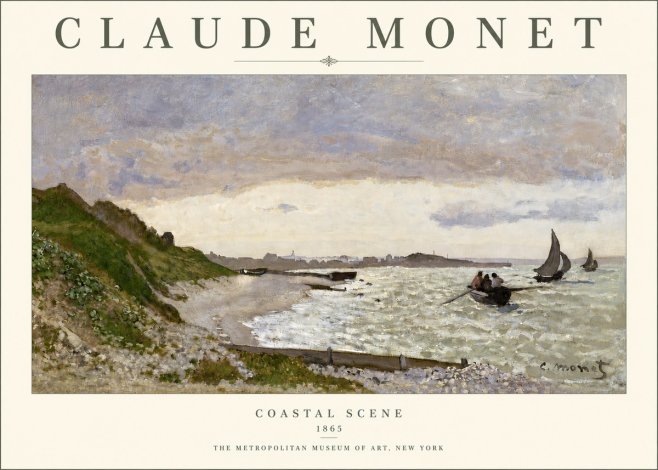 Monet Coastal Scene No3 - Plakat