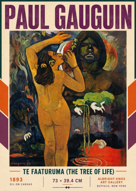 Paul Gauguin Te Faaturuma (the Tree of Life) No5 - Plakat
