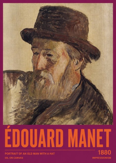 Édouard Manet Portrait of an Old Man with a Beard No6 - Plakat