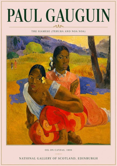 Paul Gauguin The Siamese (Tehura and Noa Noa) No3 - Plakat