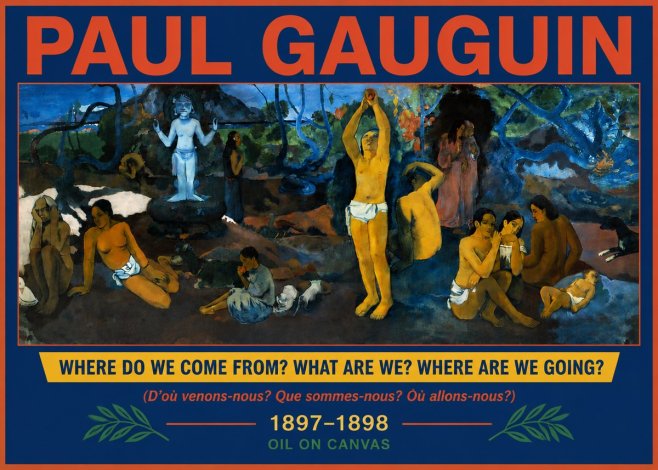 Paul Gauguin D'où Venons Nous? Que Sommes Nous? Où Allons Nous? No6 - Plakat