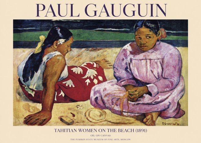 Paul Gauguin Two Tahitian Women III No6 - Plakat