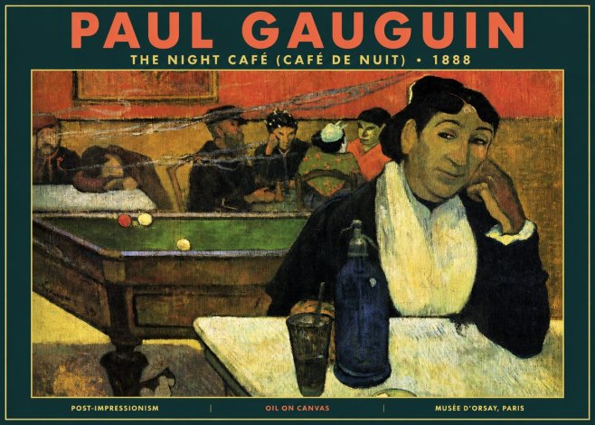 Paul Gauguin The Night Café (Café De Nuit) No2 - Plakat