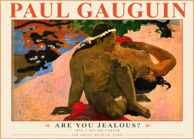 Paul Gauguin Are You Jealous? No3 - Plakat