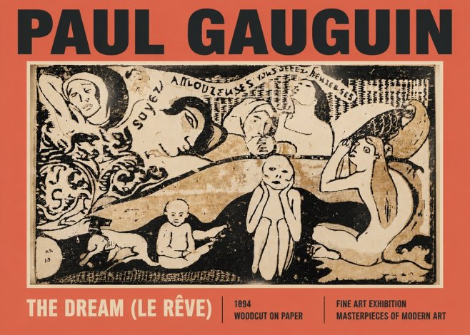 Paul Gauguin The Dream (Le Rêve) No6 - Plakat