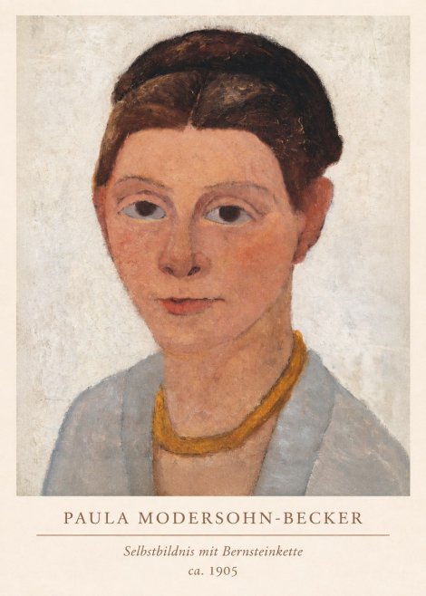Paula Modersohn-Becker Selbstbildnis Mit Bernsteinkette No6 - Plakat