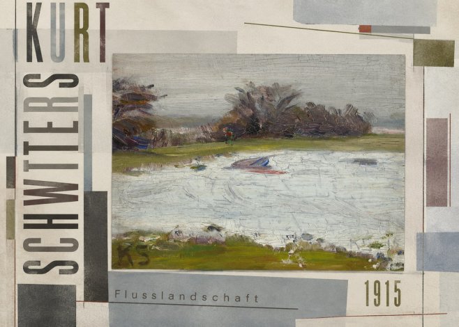 Kurt Schwitters Flusslandschaft No6 - Plakat