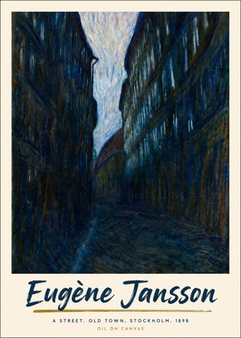 Eugène Jansson A Street. Old Town, Stockholm. 1898 No4 - Plakat