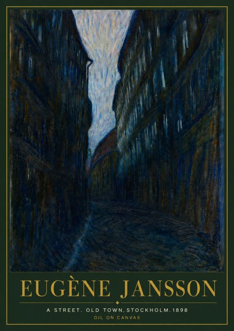 Eugène Jansson A Street. Old Town, Stockholm. 1898 No5 - Plakat